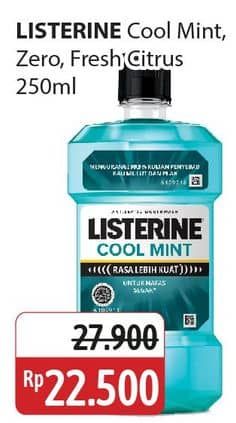 Listerine Mouthwash Antiseptic 250 ml Diskon 19%, Harga Promo Rp22.500, Harga Normal Rp27.900