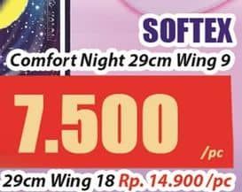 Promo Harga Softex Comfort Night Wing 29cm 18 pcs - Hari Hari