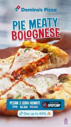 Promo Harga Pie Meaty Bolognese  - Domino Pizza