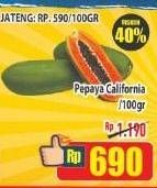 Promo Harga Pepaya California per 100 gr - Hypermart