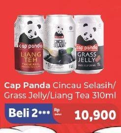 Promo Harga Cap Panda Minuman Kesehatan Cincau Selasih, Cincau, Liang Teh 310 ml - Carrefour