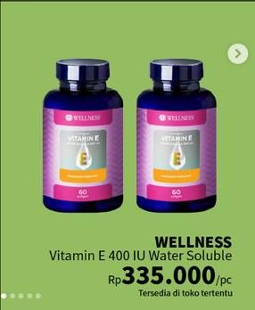 Promo Harga Wellness Vitamin E Water Soluble 60 pcs - Guardian