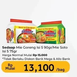 Promo Harga Sedaap Mie Goreng/Kuah  - Carrefour
