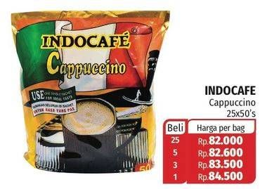 Promo Harga Indocafe Cappuccino 50 pcs - Lotte Grosir