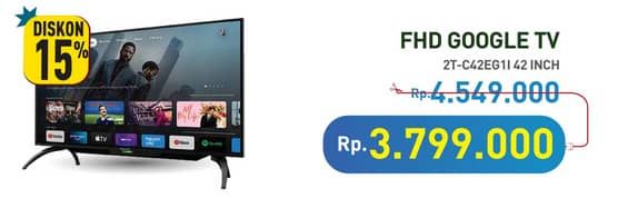 Promo Harga Sharp 2T-C42EG1I-SB DHR GTV  - Hypermart