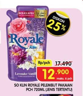 Promo Harga So Klin Royale Parfum Collection 720 ml - Superindo