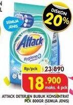 Promo Harga ATTACK Detergent Powder All Variants 800 gr - Superindo