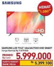 Promo Harga SAMSUNG LED 43" UA43AU7000 UHD Smart  - Carrefour