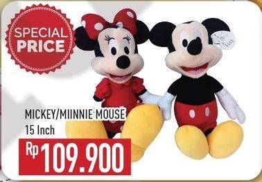 Promo Harga Boneka Mickey Mouse 15", Minnie Mouse 15"  - Hypermart