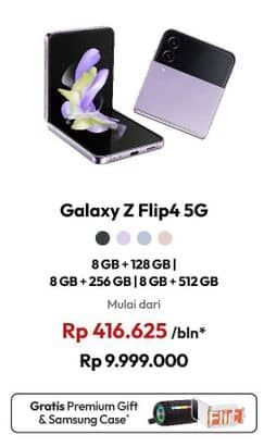 Promo Harga Samsung Galaxy Z Flip4 8GB + 128GB, 8GB + 256GB, 8GB + 512GB  - Erafone