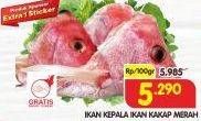 Promo Harga Kepala Ikan Kakap Merah per 100 gr - Superindo