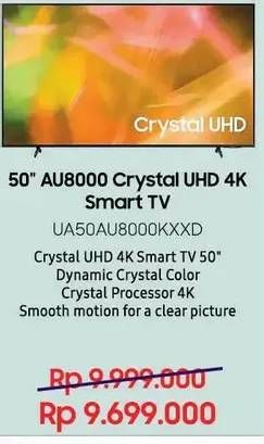 Promo Harga SAMSUNG UA50AU8000 Crystal UHD Smart TV 50  - LotteMart