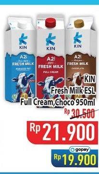 Promo Harga KIN Fresh Milk Full Cream, Chocolate 950 ml - Hypermart
