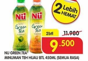Promo Harga NU Green Tea Honey, Original 450 ml - Superindo