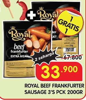 Promo Harga Belfoods Royal Sausages Beef Frankfurter 200 gr - Superindo