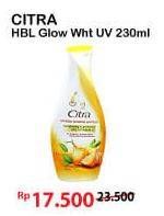 Promo Harga CITRA Hand & Body Lotion Natural Glowing White UV Bengkoang Green Tea 230 ml - Alfamart
