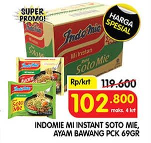 Promo Harga Indomie Mi Kuah Soto Mie, Ayam Bawang per 40 pcs 69 gr - Superindo