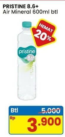 Promo Harga Pristine 8 Air Mineral 600 ml - Indomaret