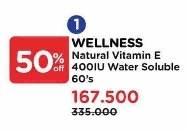 Promo Harga Wellness Natural Vitamin E-400 I.U  - Watsons