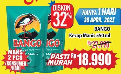 Promo Harga Bango Kecap Manis 550 ml - Hypermart