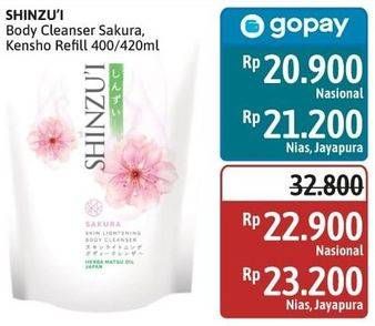 Promo Harga Shinzui Body Cleanser Kensho, Sakura 420 ml - Alfamidi