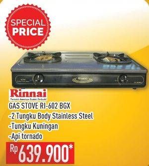 Promo Harga RINNAI RI-602BGX  - Hypermart