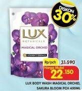 Promo Harga LUX Botanicals Body Wash Magical Orchid, Sakura Bloom 450 ml - Superindo