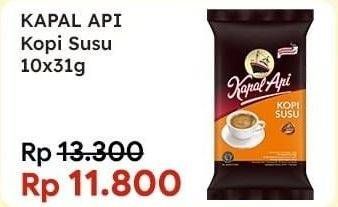 Promo Harga Kapal Api Kopi Susu per 10 sachet 31 gr - Indomaret