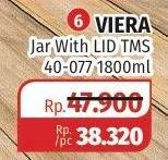 Promo Harga VIERA Jar With LID TMS 40-077 1800ml  - Lotte Grosir