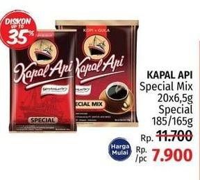 Promo Harga KAPAL API Kopi Bubuk Special 1851/65gr, Kopi Bubuk Special Mix 6,5gr  - LotteMart