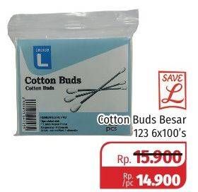 Promo Harga SAVE L Cotton Buds 100 pcs - Lotte Grosir