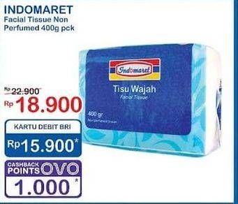 Promo Harga Indomaret Facial Tissue Non Perfumed 400 gr - Indomaret