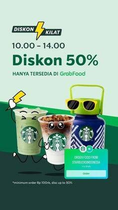 Promo Harga Diskon 50%  - Starbucks