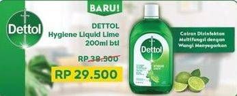 Promo Harga DETTOL Antiseptic Germicide Liquid Lime 200 ml - Indomaret