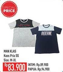 Promo Harga MAN KLAS Kaos Pria S/S M-XL  - Hypermart