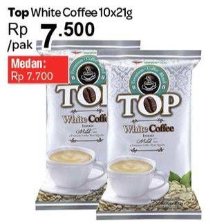 Promo Harga Top Coffee White Coffee per 10 sachet 21 gr - Carrefour