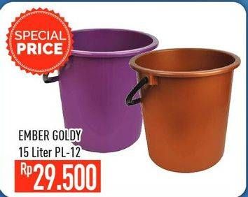 Promo Harga Ember Goldy PL-12 15 ltr - Hypermart