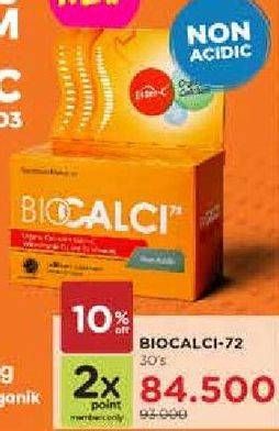 Promo Harga BIOCALCI Organic Calcium + Ester C 30 pcs - Watsons