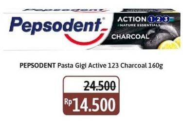 Promo Harga Pepsodent Pasta Gigi Action 123 Charcoal 160 gr - Alfamidi