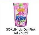 Promo Harga SO KLIN Liquid Detergent + Softergent Pink 750 ml - Alfamart