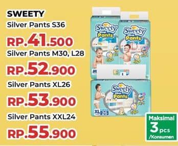 Promo Harga Sweety Silver Pants XXL24 24 pcs - Yogya