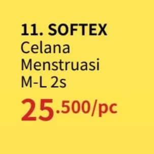 Promo Harga Softex Celana Menstruasi All Size 2 pcs - Guardian