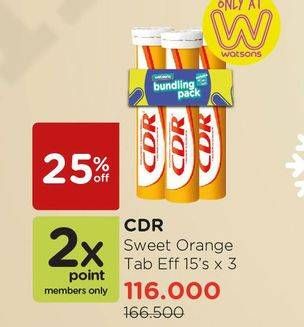 Promo Harga CDR Suplemen Makanan Sweet Orange per 3 box 15 pcs - Watsons