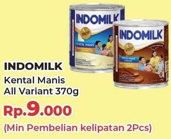 Promo Harga INDOMILK Susu Kental Manis All Variants 370 gr - Yogya