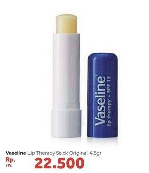 Promo Harga VASELINE Lip Therapy Original 4 gr - Carrefour