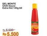 Promo Harga DEL MONTE Sauce Extra Hot Chilli 140 ml - Indomaret