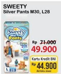 Promo Harga Sweety Silver Pants L28, M30 28 pcs - Alfamart