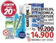 Promo Harga Greenfields/Indomilk/Diamond/Oatside Susu UHT  - LotteMart