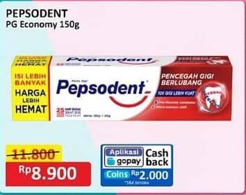 Promo Harga Pepsodent Pasta Gigi Pencegah Gigi Berlubang White 150 gr - Alfamart