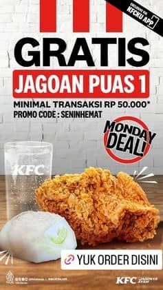 Promo Harga Gratis Jagoan Puas 1  - KFC